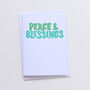 Peace And Blessings Christmas Greeting Card, thumbnail 2 of 3