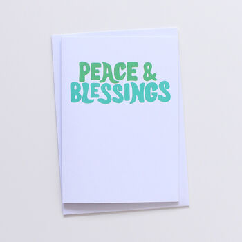 Peace And Blessings Christmas Greeting Card, 2 of 3