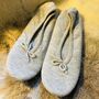 Grey Cashmere Slippers, thumbnail 2 of 3