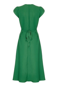Contrast Stitch Detail Forties Inspired Crepe Tea Dress, 3 of 3