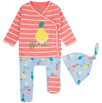 Three Piece Baby Outfit | Unisex Duck Print, 2 of 12