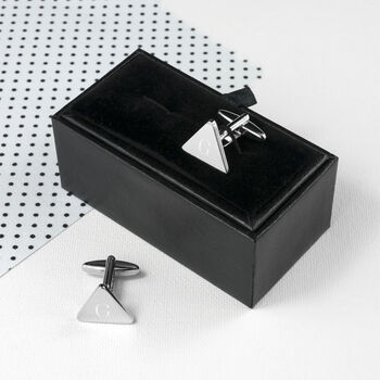 Personalised Rhodium Plated Cufflinks, 11 of 12