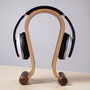 Wooden Headset Stand Holder Headphones Display Walnut, thumbnail 1 of 3