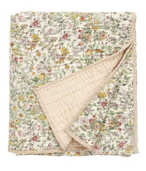 Soft Floral Quilt Available In Two Colours, 4 of 5