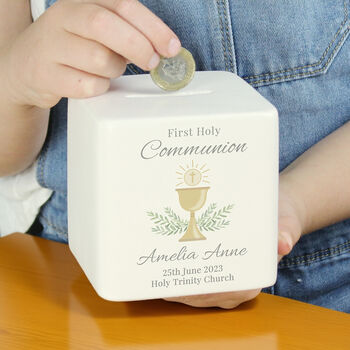 Personalised First Holy Communion Money Box, 4 of 5