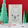 French Bulldog Christmas Card, thumbnail 2 of 2