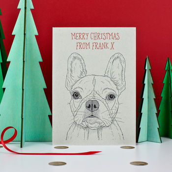 French Bulldog Christmas Card, 2 of 2