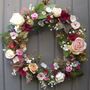 Spring Summer Wedding Rosy Posy Decorative Wreath, thumbnail 1 of 12