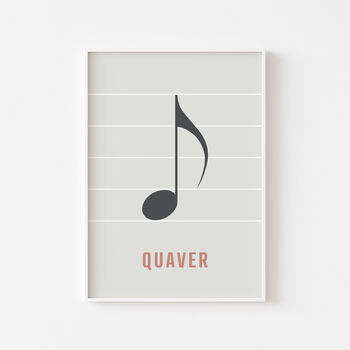 Quaver Note Print | Music Theory Poster, 6 of 10