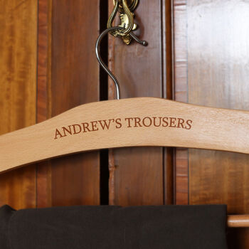 Personalised Wooden Trouser Hanger, 6 of 8