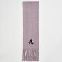 Forget Me Not Knitted Lilac Scarf, thumbnail 6 of 6