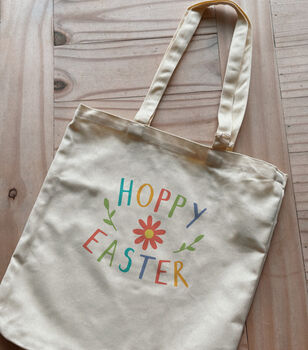 Hoppy Easter Spring Tote Bag, 2 of 2