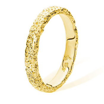 Slim Hula Ring In Gold Vermeil Plated, 2 of 5