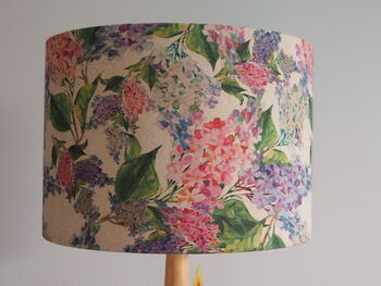 Pink And Blue Lilac Handmade Lampshade, 3 of 8