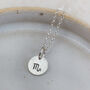 Sterling Silver Dinky Zodiac Sign Pendant, thumbnail 11 of 12