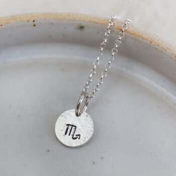 Sterling Silver Dinky Zodiac Sign Pendant, 11 of 12
