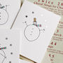 Pack Of Six Snowmen With Stars Cards, thumbnail 2 of 6