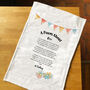 Personalised Poem Tea Towel 70th Birthday Gift, thumbnail 2 of 10