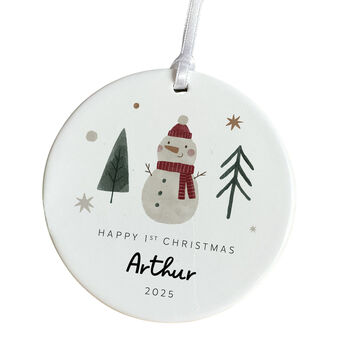 First Christmas Personalised Xmas Ceramic Ornament Gift, 3 of 7