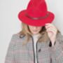Red Belted Fedora Hat, thumbnail 3 of 3