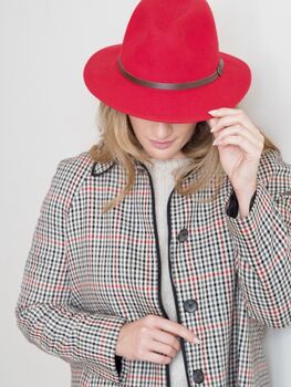 Red Belted Fedora Hat, 3 of 3