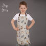 Personalized Unisex Kids Apron With Cat And Dog Print, thumbnail 9 of 10