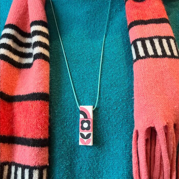 Pink Geometric Necklace Making Kit, Statment Diy Jewellery Craft Kit, 6 of 9