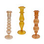 Mixed Set Of Six Handmade Glass Candlestick Holders, thumbnail 5 of 5