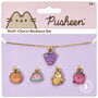 Pusheen The Cat Multi Charm Fruits Themed Necklace Set, thumbnail 2 of 2