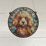 Poodle Red Stained Glass Effect Suncatcher, thumbnail 1 of 6