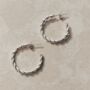 Silver Twisted Hoops, thumbnail 1 of 3