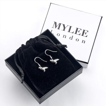 Sterling Silver Pigeon Hoop Or Hook 3D Earrings, 6 of 6