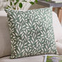 Botanical Leaves Cotton Cushion, thumbnail 1 of 5