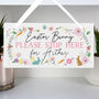 Personalised Spring Easter Bunny Wooden Sign, thumbnail 3 of 5