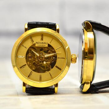 Gents Gold Personalised Wrist Watch, 3 of 5