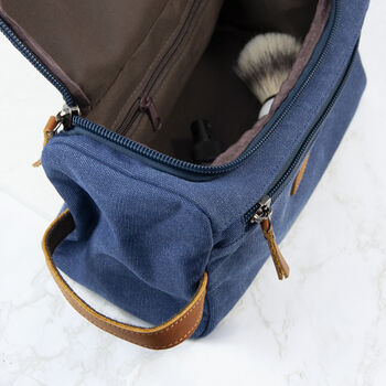 Personalised Jetsetter Denim Wash Bag, 4 of 11