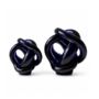 Clear Handblown Glass Knot Sculpture Set Of Two, thumbnail 9 of 12