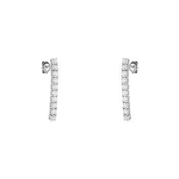 Sterling Silver Long Tennis Earrings, 6 of 6