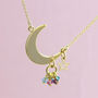Moon And Star Family Birthstone Charm Necklace, thumbnail 3 of 10