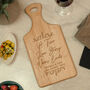 Personalised Love Story Wooden Paddle Chopping Board, thumbnail 1 of 4