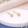 Solid 9ct Gold Micro Ball Stud Earrings – 4mm, thumbnail 1 of 6