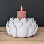 Large White Flower Candle Holder, thumbnail 1 of 2