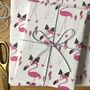 Flamingo Gift Wrapping Paper Or Gift Wrap And Card Set, thumbnail 6 of 9