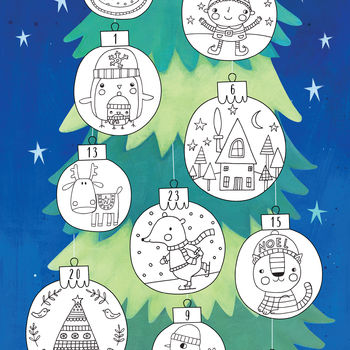 Personalised Colouring Canvas Advent Calendar, 4 of 6
