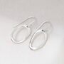 Sterling Silver Oval Ripple Earrings, thumbnail 2 of 11