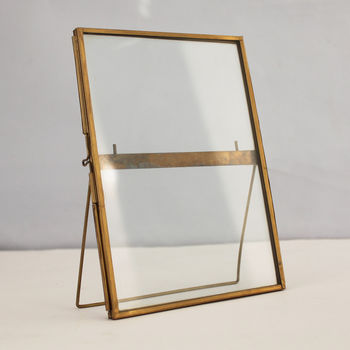 Standing Antique Brass Photo Frame, 2 of 6