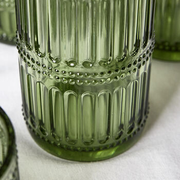 Merida Embossed Green Highball Glass, 4 of 4
