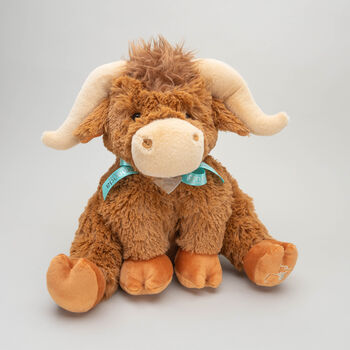 Large Longhorn Highland Cow With Personalised Heart, 7 of 12