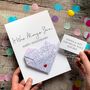 Personalised Map Anniversary Origami Heart Card For Husband, Wife Or Partner, Wedding Venue Location, thumbnail 1 of 5