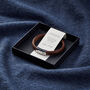 Personalised Three Year Anniversary Men's Leather And Steel Date Bracelet, thumbnail 5 of 6